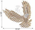 Peacock Rhinestone Sticker Gold Bronze Brown Crystal SS1 SS4 Hotfix Iron-On Transfer – Rhinestone Heritage