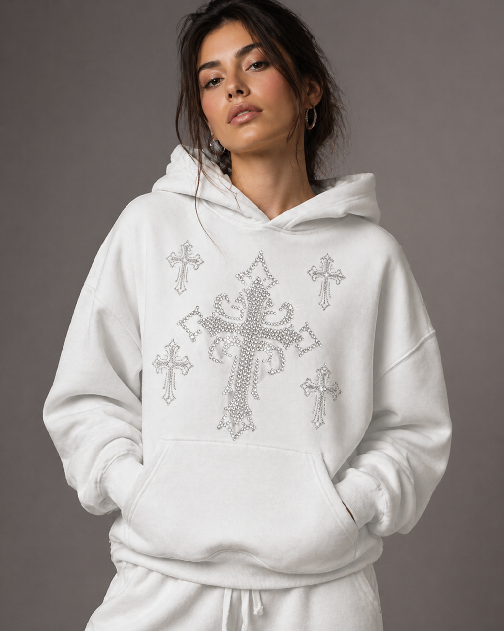 Crystal Cross Rhinestone Sticker