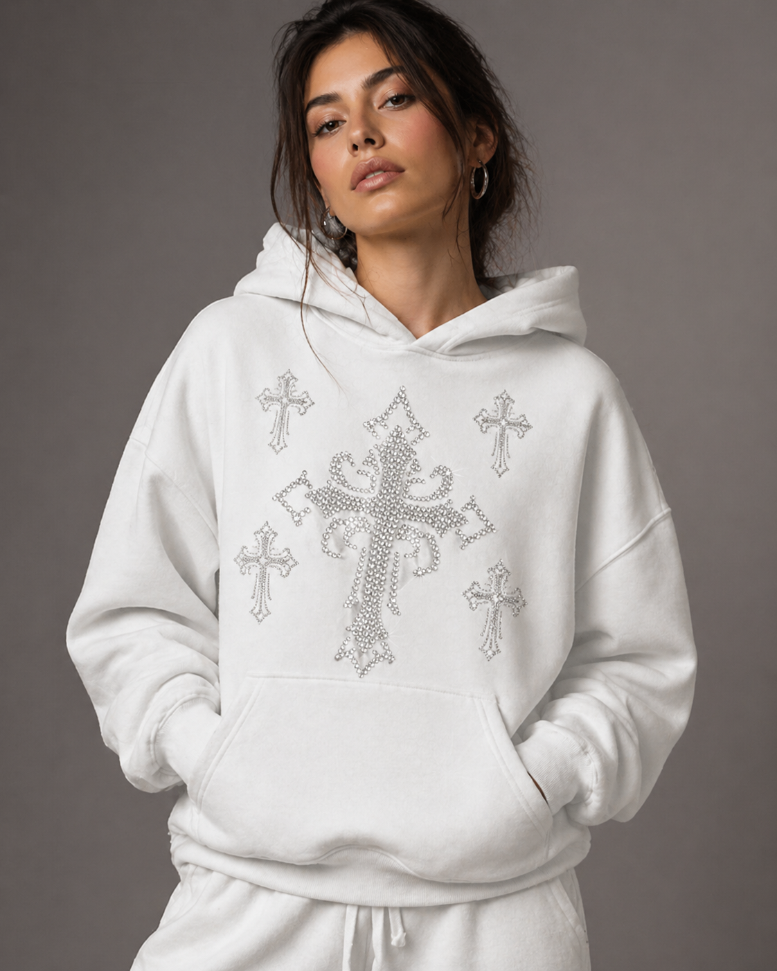 Crystal Cross Rhinestone Sticker