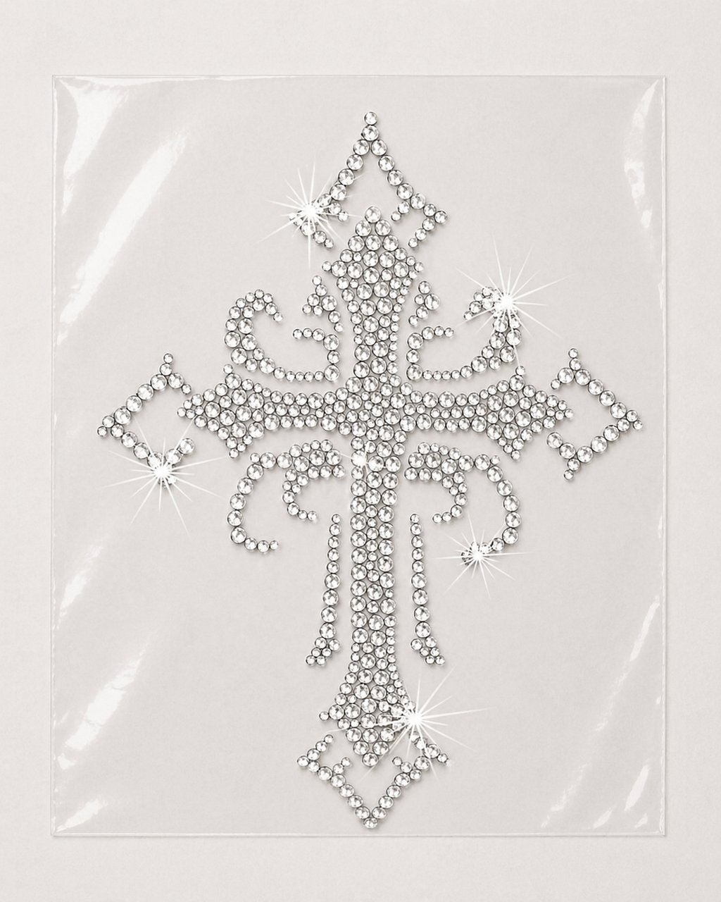 Crystal Cross Rhinestone Sticker