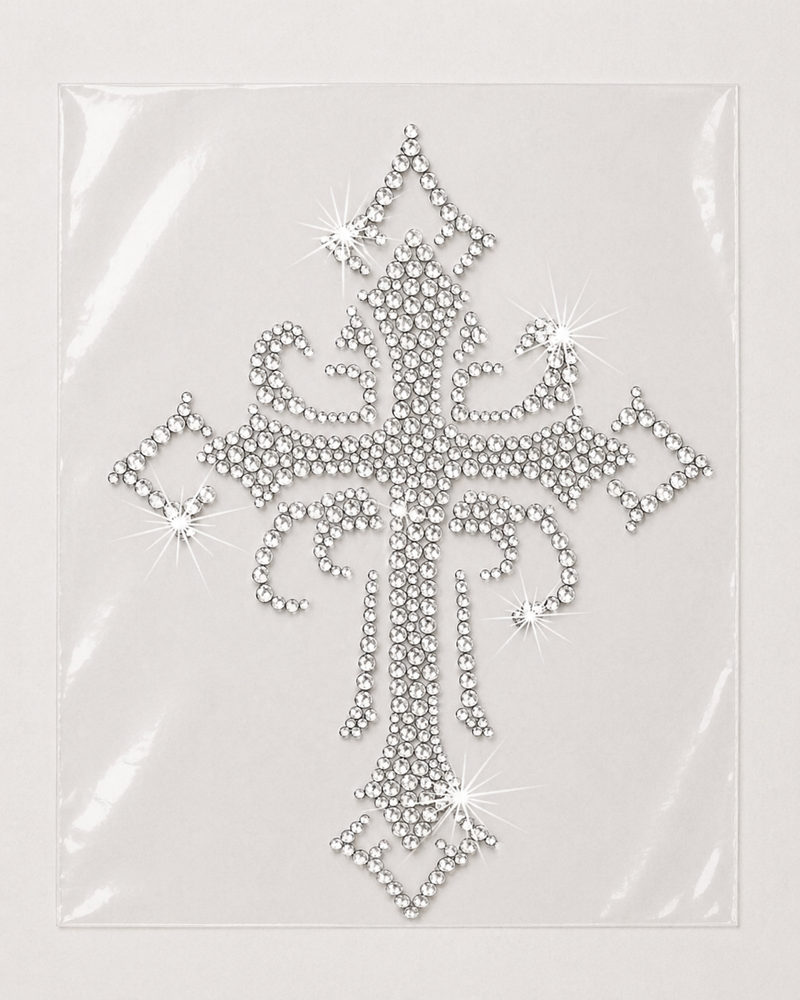 Crystal Cross Rhinestone Sticker