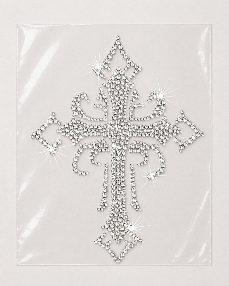 Crystal Cross Rhinestone Sticker