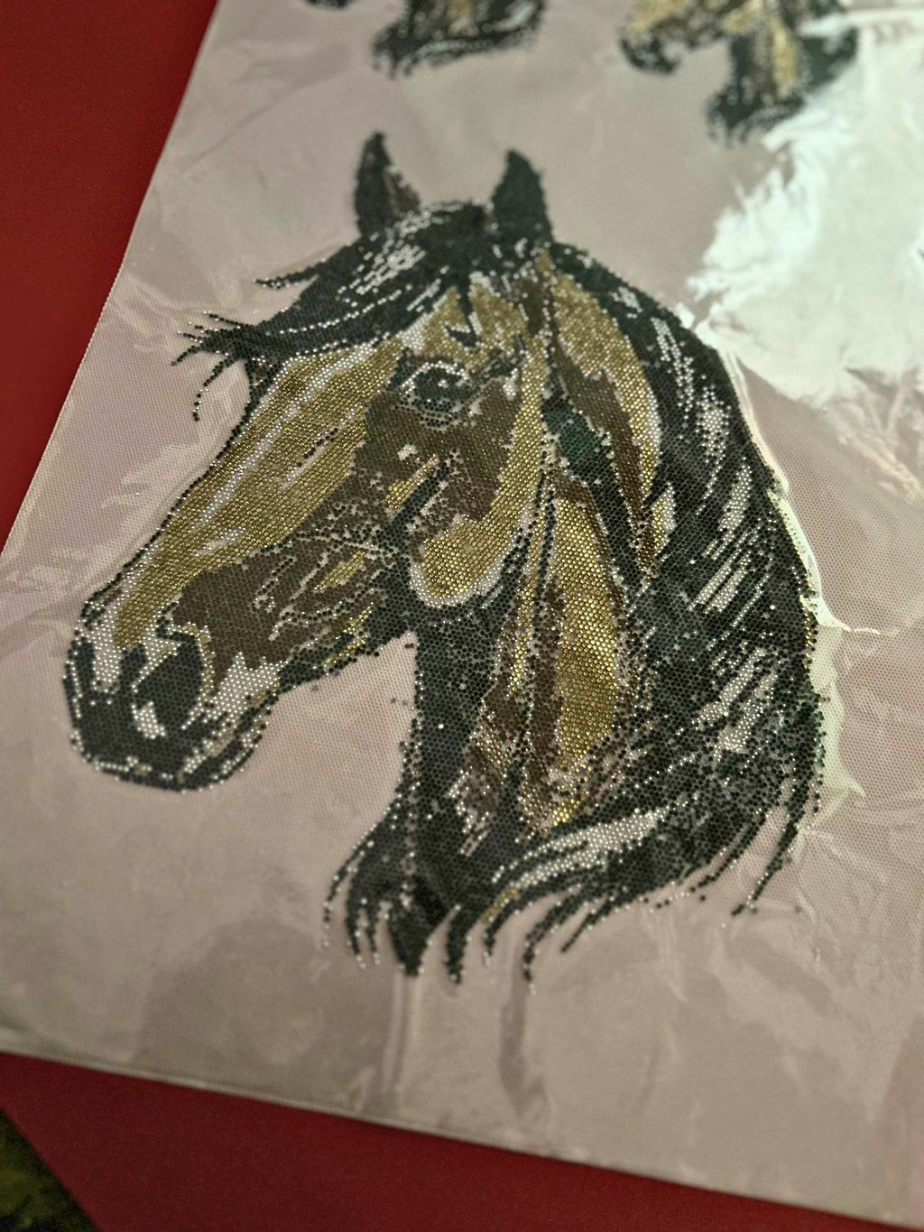 Horse Rhinestone Hotfix Sticker Set | SS1 & SS4 Stones | Front & Back Iron-On Transfer