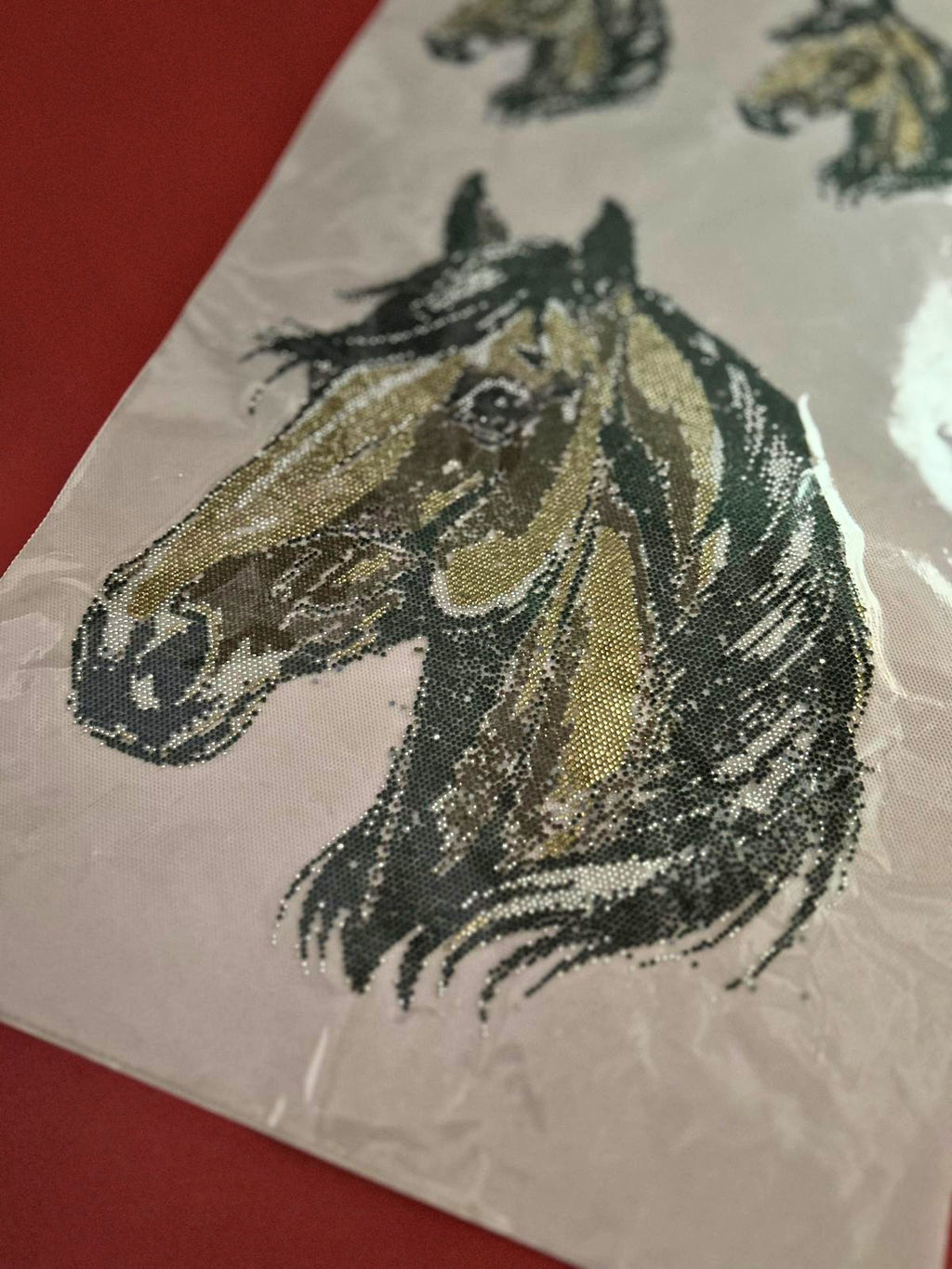 Horse Rhinestone Hotfix Sticker Set | SS1 & SS4 Stones | Front & Back Iron-On Transfer