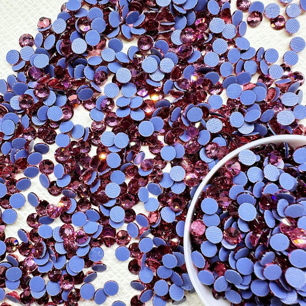 Rose Hotfix Rhinestones Iron-On Transfer for T-Shirts & Apparel
