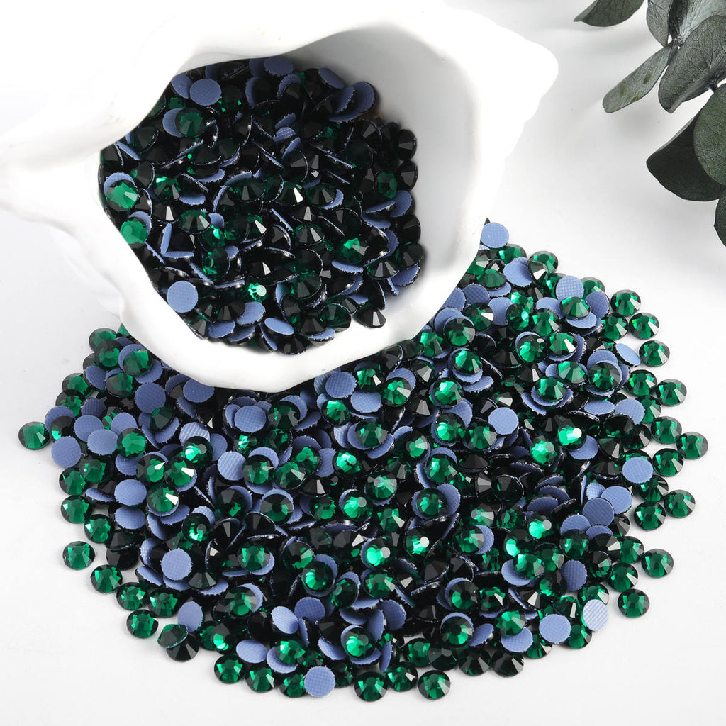 Emerald Hotfix Rhinestones Iron-On Transfer for T-Shirts & Apparel