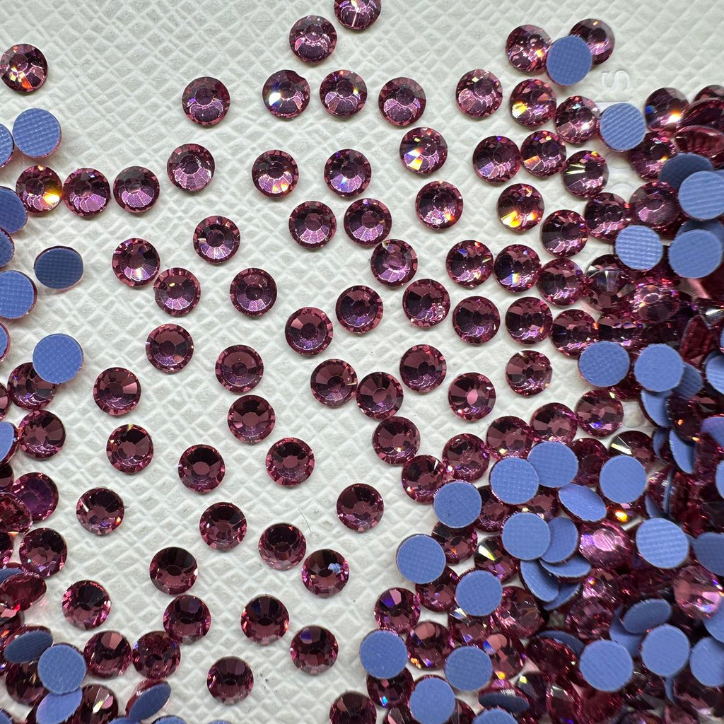 Rose Hotfix Rhinestones Iron-On Transfer for T-Shirts & Apparel