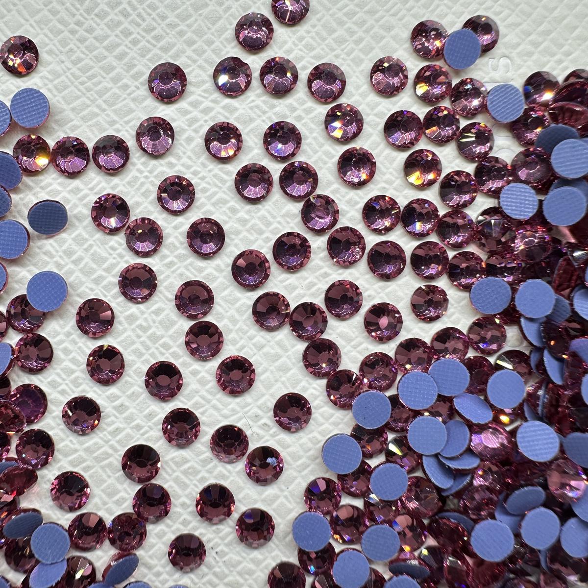 Rose Hotfix Rhinestones Iron-On Transfer for T-Shirts & Apparel