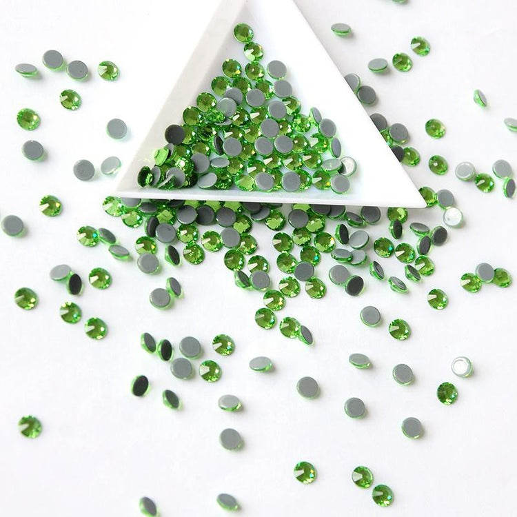 Peridot Hotfix Rhinestones | Green Heat Fix Stones for Apparel & DIY Crafts