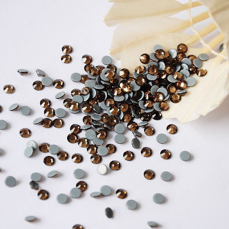Smoked Topaz Hotfix Rhinestones Iron-On Transfer for T-Shirts & Apparel