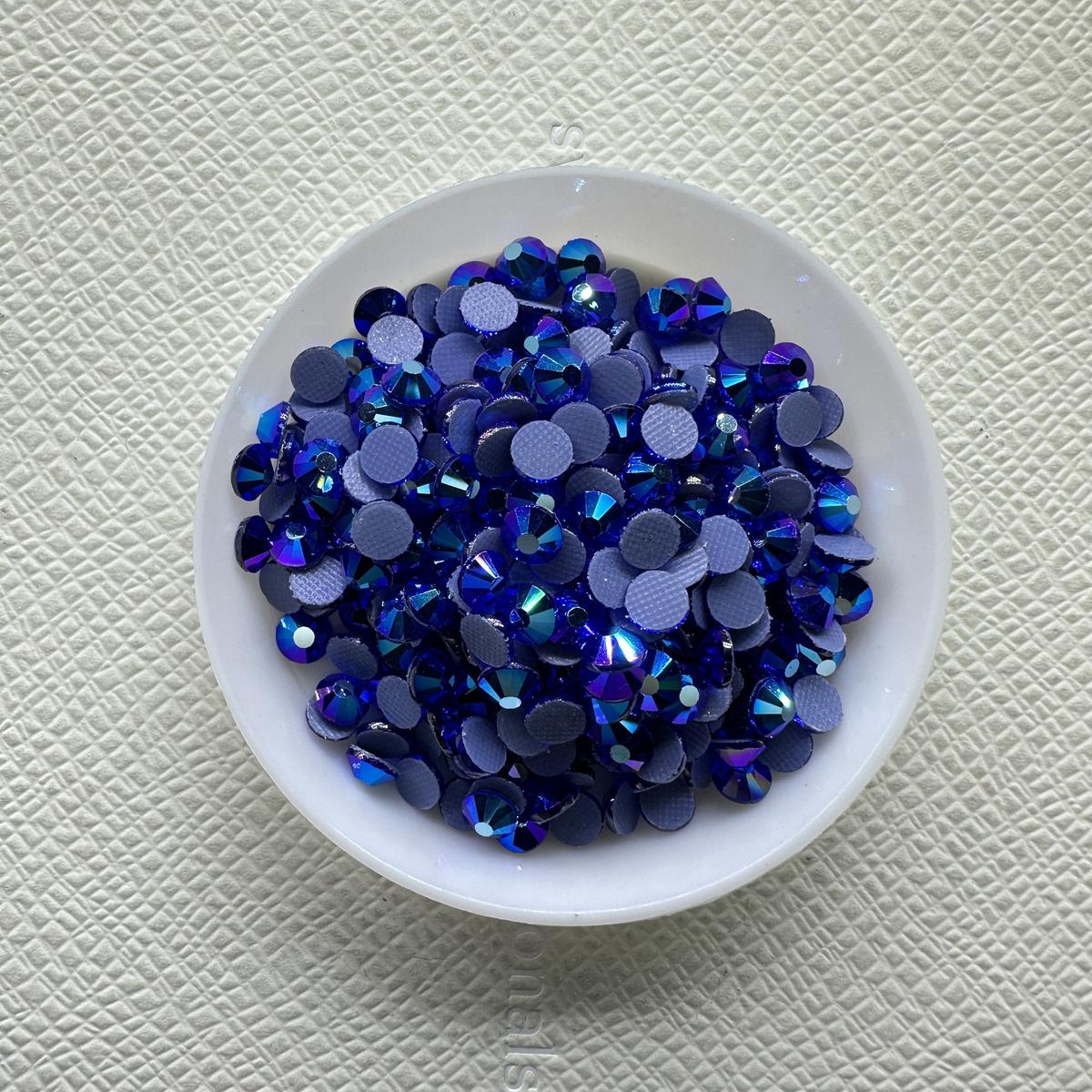 Sapphire Hotfix Rhinestones Iron-On Transfer for T-Shirts & Apparel