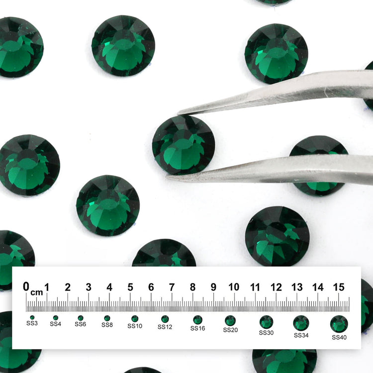 Emerald Hotfix Rhinestones Iron-On Transfer for T-Shirts & Apparel