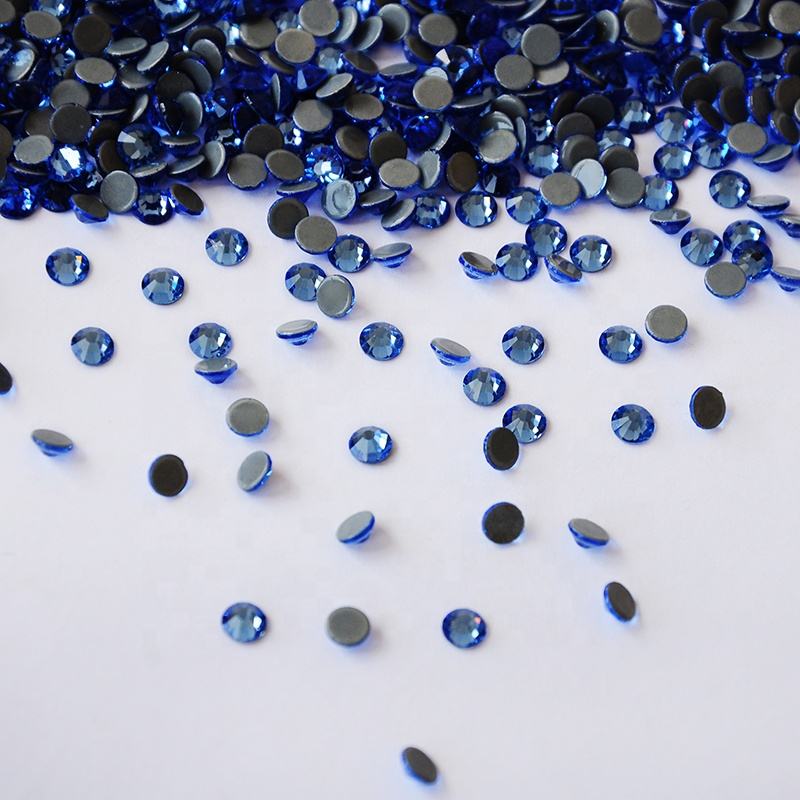 Lt. Sapphire Diamond Hotfix Rhinestones Iron-On Transfer for T-Shirts & Apparel