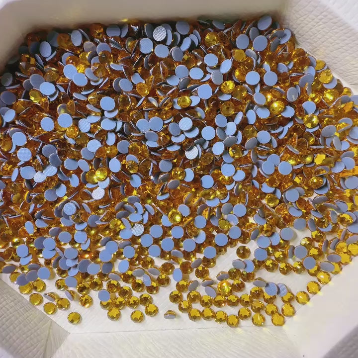 Topaz Hotfix Rhinestones Iron-On Transfer for T-Shirts & Apparel