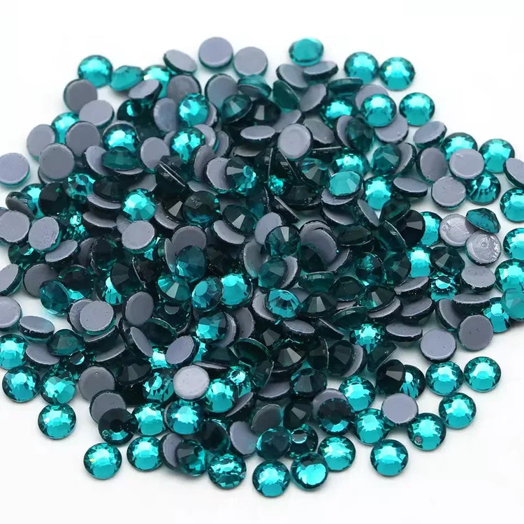 Blue Zircon Diamond Hotfix Rhinestones Iron-On Transfer for T-Shirts & Apparel