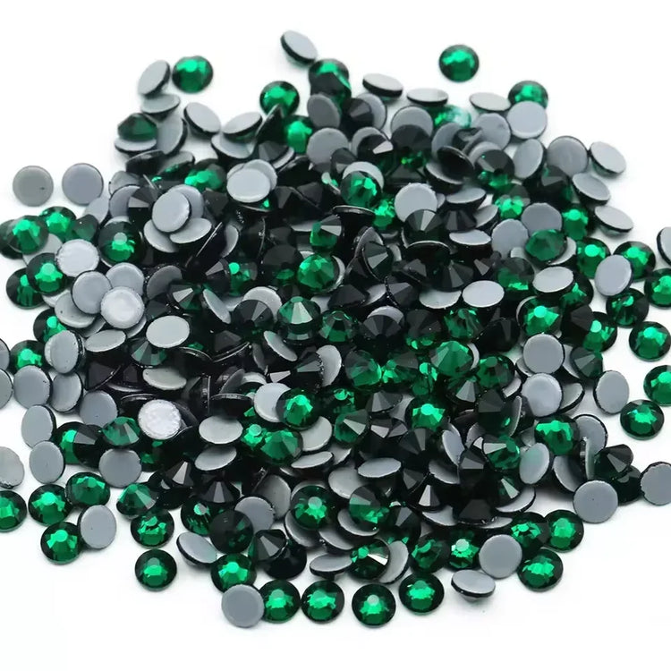 Emerald Hotfix Rhinestones Iron-On Transfer for T-Shirts & Apparel