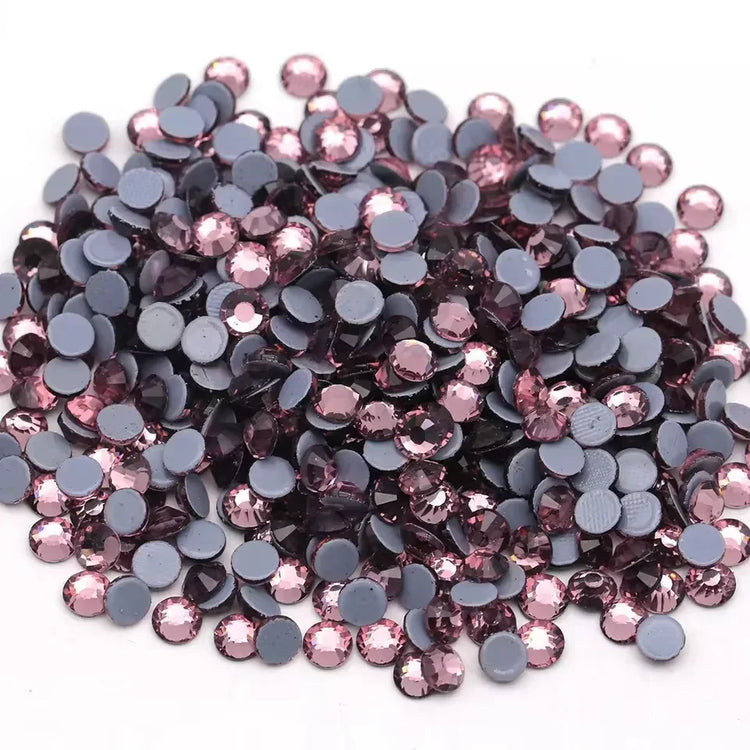 Lt. Amethyst Diamond Hotfix Rhinestones Iron-On Transfer for T-Shirts & Apparel