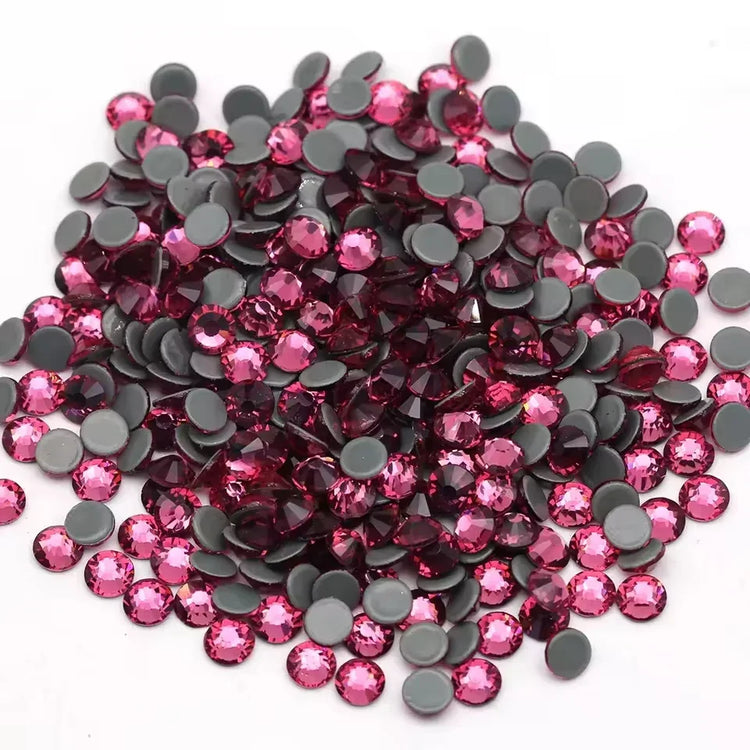 Rose Diamond Hotfix Rhinestones Iron-On Transfer for T-Shirts & Apparel