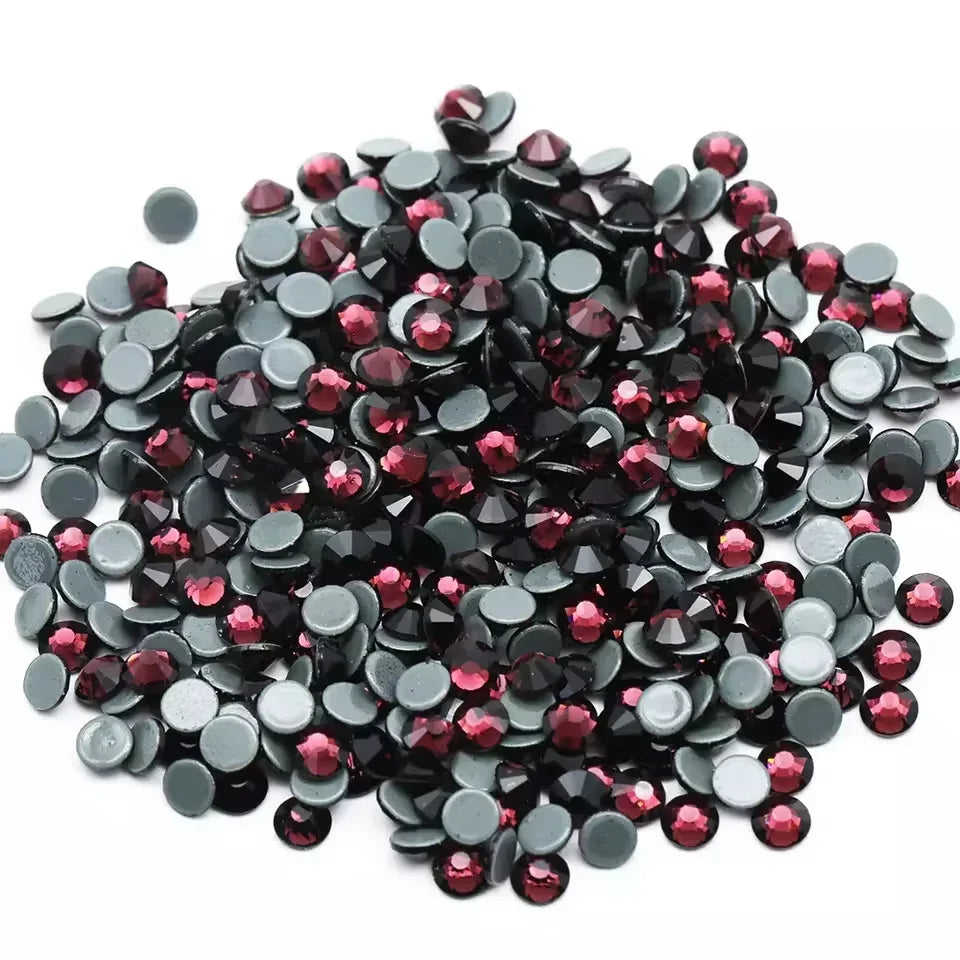 Amethyst Hotfix Rhinestones Iron-On Transfer for T-Shirts & Apparel
